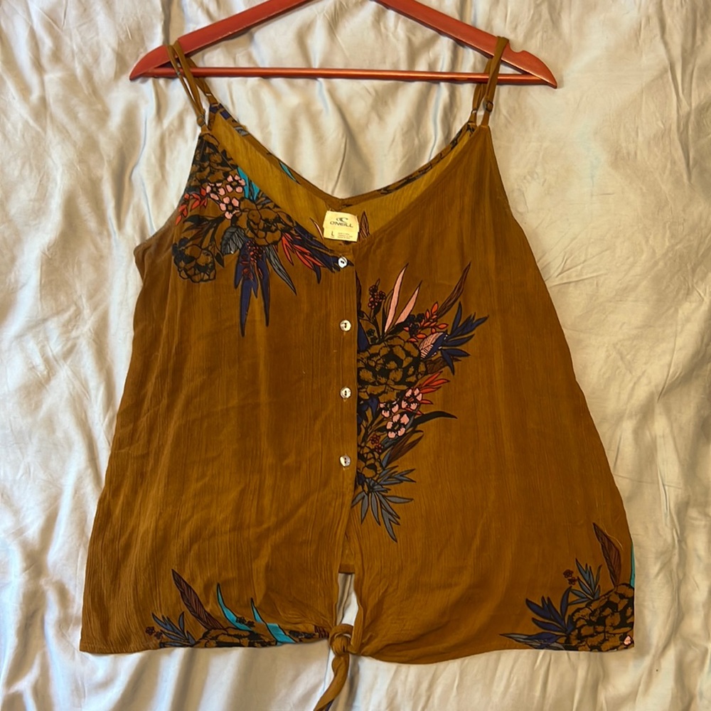 Beautiful mustard brown spaghetti strap top